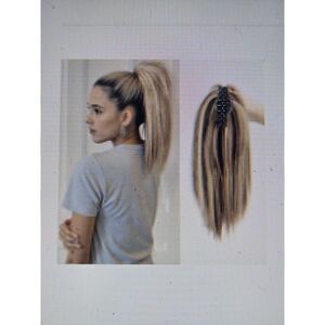 14 inch ponytail with hair clip synthetic mixed colors